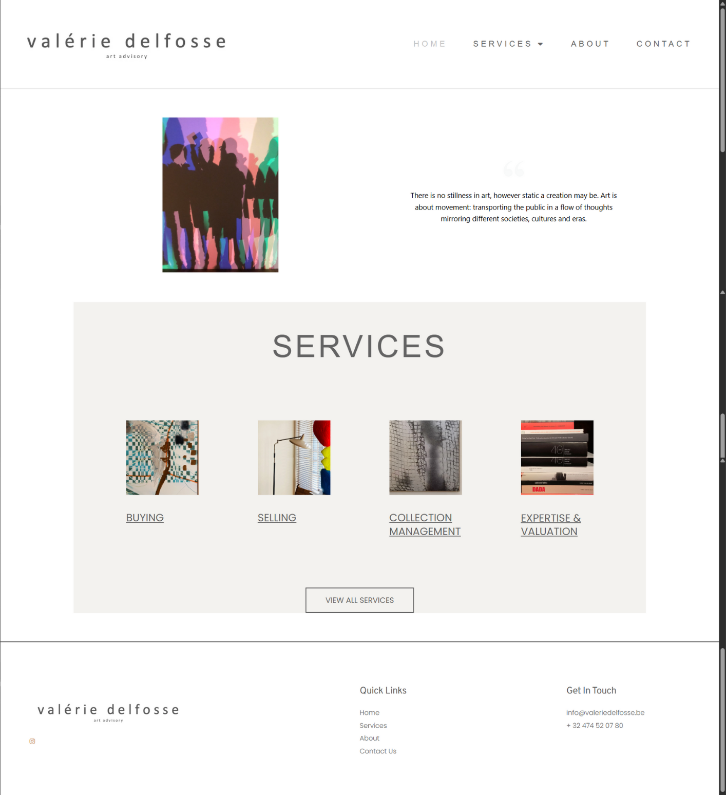 Before image of Valérie Delfosse website